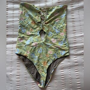 Strapless acacia one piece